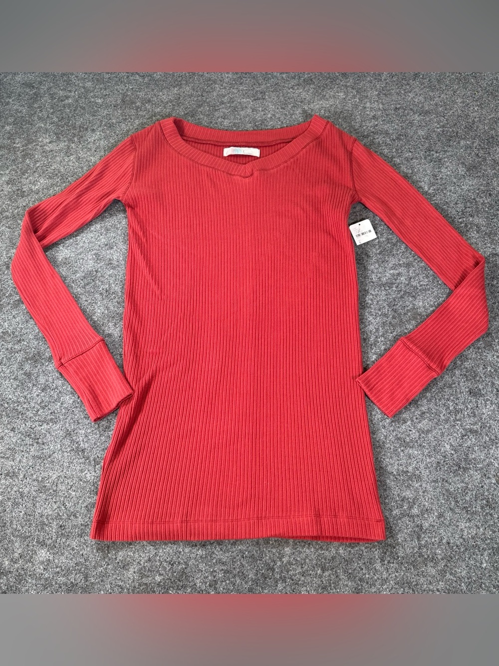 Free People FP Beach Ribbed Long Sleeve Tunic Cotton Stretch Casual oversized S